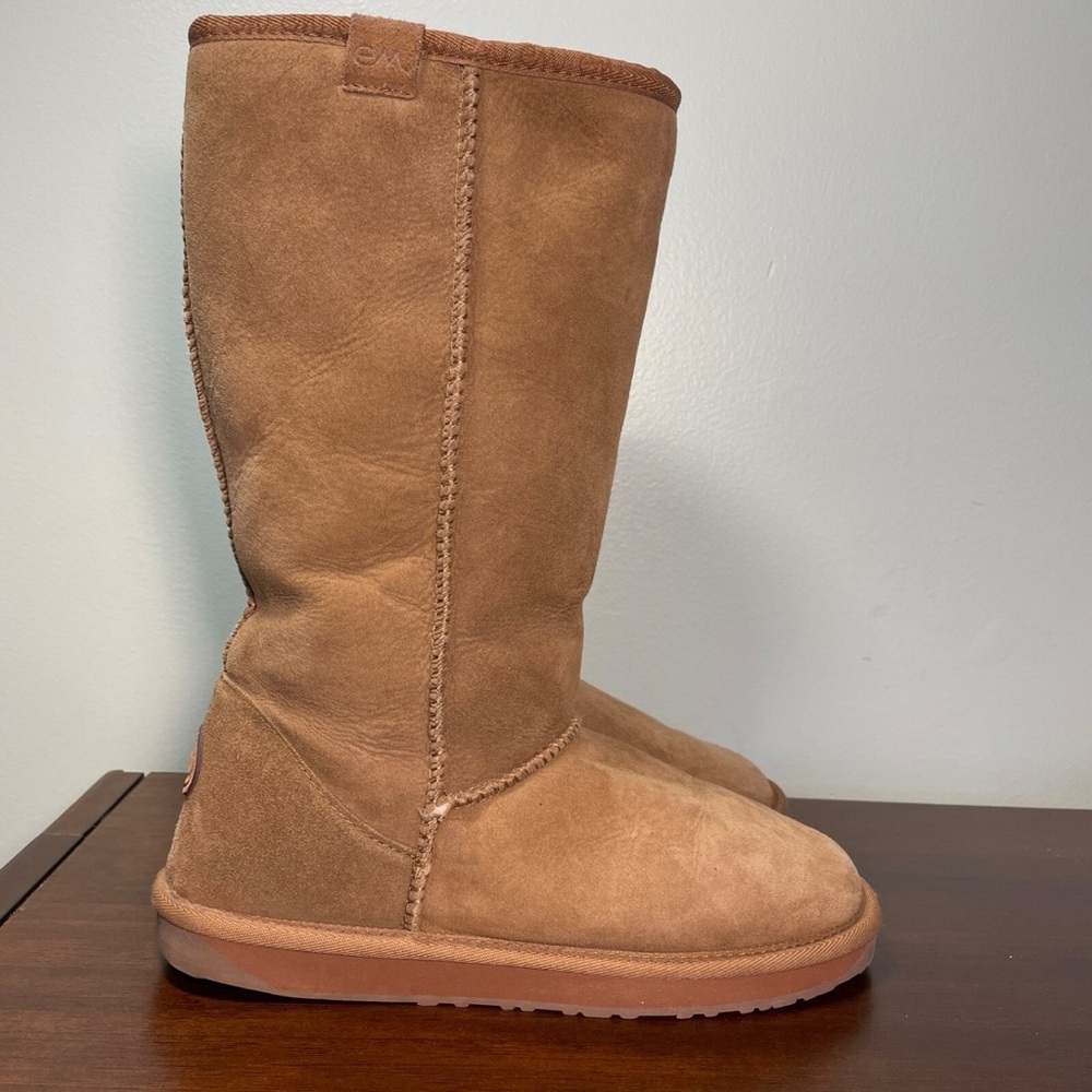 EMU 6 BRONTE Unisex Chestnut Suede Comfy 100% Merino Wool Boot